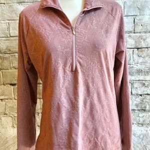 Lucy Brand Pink 1/4 Zip Pullover Sz Large